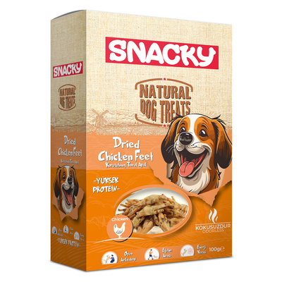 Snacky - Snacky Kurutulmuş Tavuk Ayak 100 g - 4'lü Paket