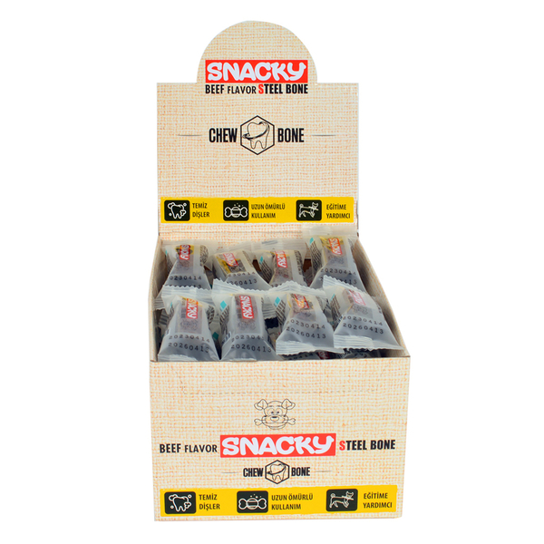 Snacky Mini Biftekli Köpek Ödülü 14gr x 48'li