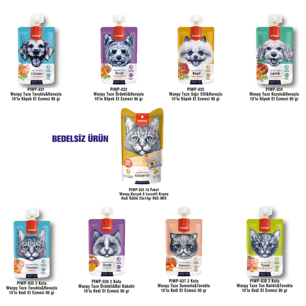Wanpy Kedi-Köpek Et Ezmesi Seti - OCAK