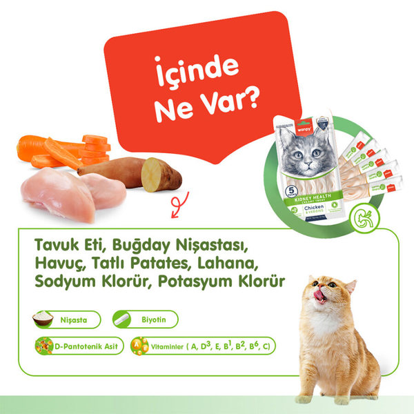 Wanpy Kidney Health Tavuk&Sebze 12'li-F.Krema Ödül 5x14gr