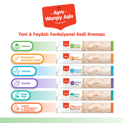 Wanpy Kidney Health Tavuk&Sebze 12'li-F.Krema Ödül 5x14gr - Thumbnail