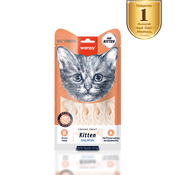Wanpy Somonlu 12'li - Yavru Kedi Krema Ödülü 5x14 g