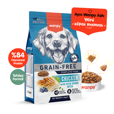 Wanpy - Wanpy Tahılsız Tavuklu Yetişkin Köpek Maması 1,5 kg