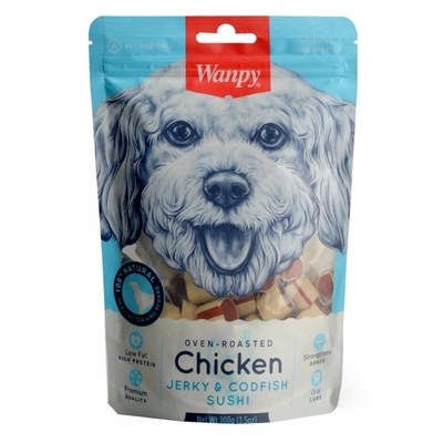 Wanpy - Wanpy Tavuklu&Morina Balıklı 100 gr CC-02 Köpek Ödülü