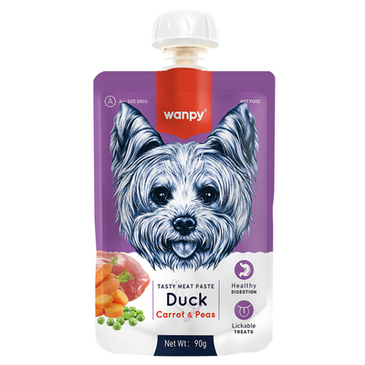 Wanpy - Wanpy Taze Ördekli&Havuçlu 10'lu Köpek Et Ezmesi 90 gr