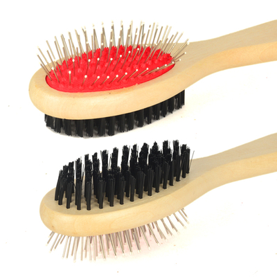 Flip - ZM1103A-L Ahşap Saplı Köpek Fırçası Large